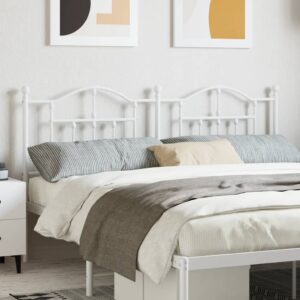 Metal Headboard White 183 cm