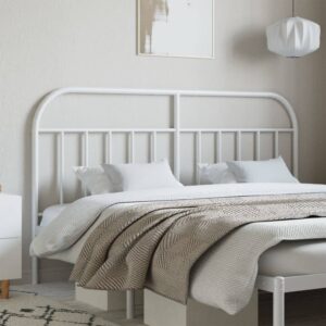 Metal Headboard White 137 cm