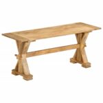 Solid Mango Wood Bench Seating - Versatile Hallway Dining Room Furniture