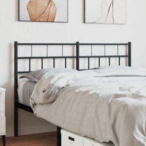 Metal Headboard Black 137 cm