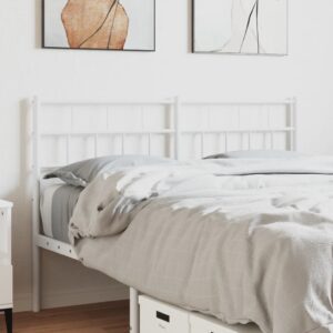 Metal Headboard White 137 cm