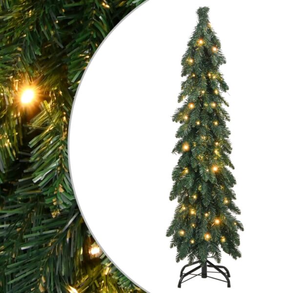 Pre-Lit Artificial Christmas Tree Warm White LED Lights USB Lifelike PVC Tips