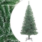 Flocked Snow Artificial Christmas Tree Lifelike Green Festive Holiday Decor