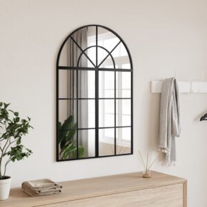 Chic Arch Wall Mirror Black Iron Frame Minimalist Home Decor Living Room Hallway