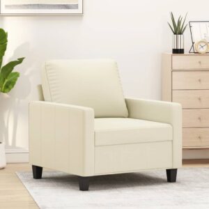 Sofa Chair Cream 60 cm Faux Leather