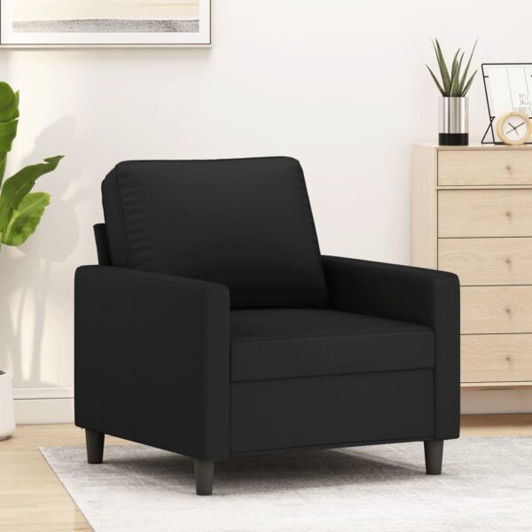 Modern Black Velvet Armchair Comfortable Padded Metal Frame Elegant Living Room