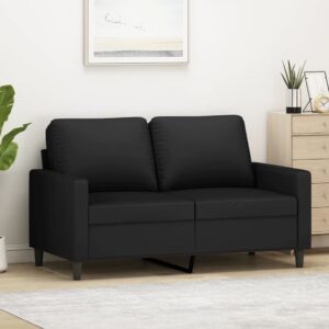 Luxurious Black Velvet Loveseat Sofa Comfortable Modern Living Room Furniture