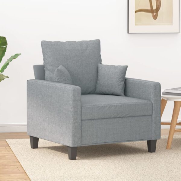 Sofa Chair Light Grey 60 cm Fabric