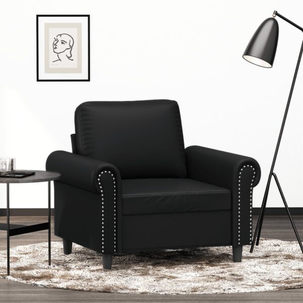 Sofa Chair Black 60 cm Faux Leather