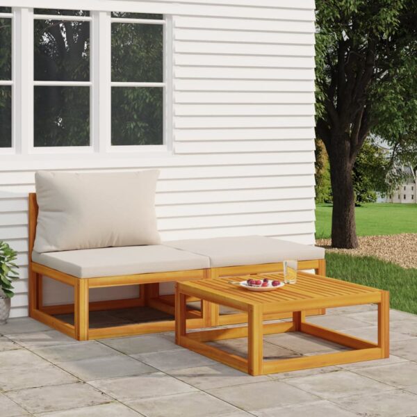 Acacia Wood Garden Lounge Set Outdoor Patio Furniture with Cushions