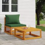 Outdoor Garden Lounge Sofa Set Acacia Wood with Comfort Cushions Patio Furniture