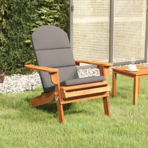 Adirondack  Solid Acacia Wood Garden Chair with Comfort Cushions Foldable