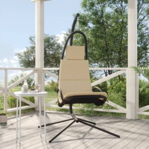 Outdoor Garden Patio Swing Chair Cushion Comfortable Steel Frame Relaxing Seat