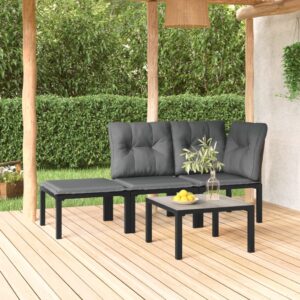 Elegant Outdoor Garden Lounge Set Weather Resistant Poly Rattan Comfort