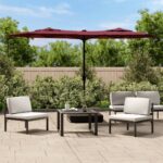 Double-Head Parasol Bordeaux Red 316x240 cm