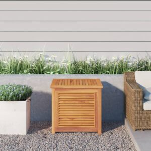 Rustic Solid Teak Wood Garden Storage Box Indoor Outdoor Waterproof Organizer