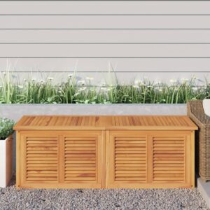 Rustic Solid Teak Wood Garden Storage Box Weather Resistant with PE Bag