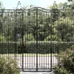 Garden Gate Black 121x8x200 cm Wrought Iron