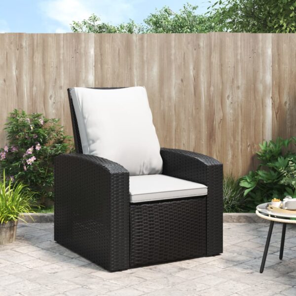 Outdoor Adjustable Rattan Lounge Chair with Cushions Patio Deck Comfort Seat