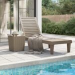 Sun Lounger Light Brown 155x58x83 cm Polypropylene