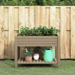 Ergonomic Outdoor Garden Raised Bed Self-Watering Planter with Shelf