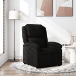 Recliner Chair Black Fabric