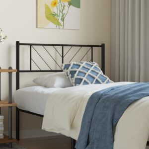 Metal Headboard Black 90 cm