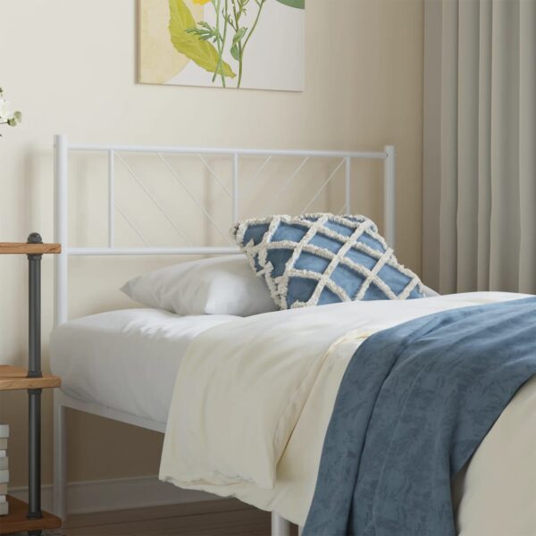 Metal Headboard White 95x90 cm