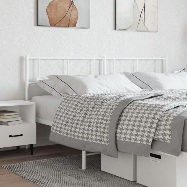 Metal Headboard White 183 cm