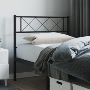 Elegant Metal Headboard Black Classic Design Sturdy Steel Bedroom Furniture Decor