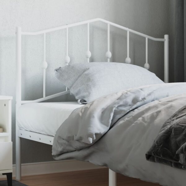 Metal Headboard White 107 cm