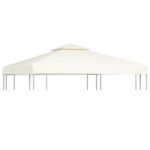 Waterproof Gazebo Top Cover Canopy Cream White UV Resistant Outdoor Patio Shade