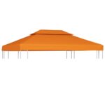 Waterproof Orange Gazebo Canopy Top Cover UV Resistant Outdoor Patio Shelter