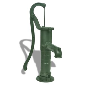 Vintage  Manual Garden Water Pump Cast Iron Green Hand Operated Outdoor