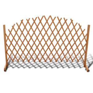 Solid Wood Expandable Trellis Fence Panel Privacy Screen Garden Barrier Outdoor