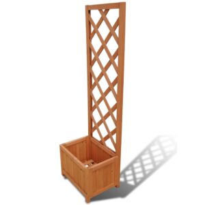 Wooden Garden Trellis Planter Outdoor Climbing Plant Flower Box Easy Assembly