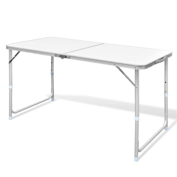 Adjustable Height Portable Folding Table for Camping Outdoor Picnic BBQ Durable