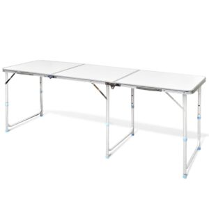 Portable Folding Camping Table Adjustable Height Lightweight Aluminium Outdoor