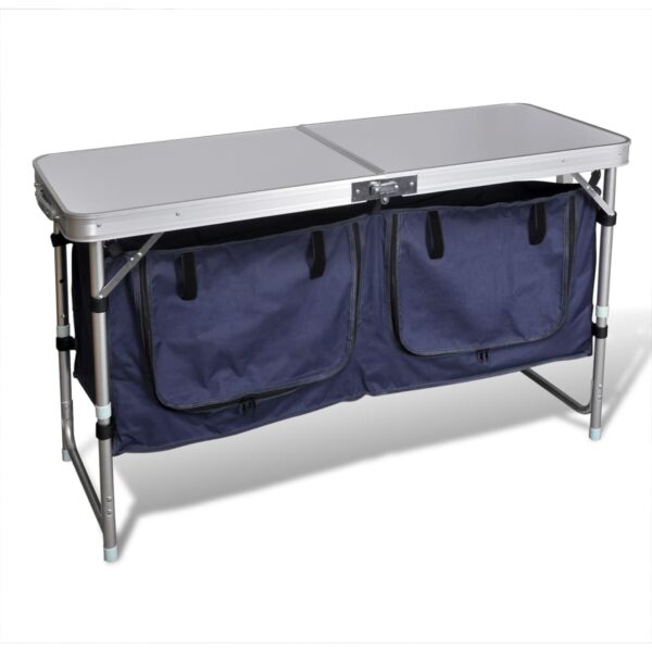 Portable Outdoor Kitchen Storage Organizer Foldable Aluminium Camping Cupboard