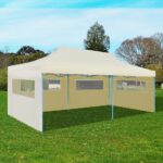 Waterproof Cream Outdoor Gazebo Canopy Event Shelter with PVC Coating Easy Setup