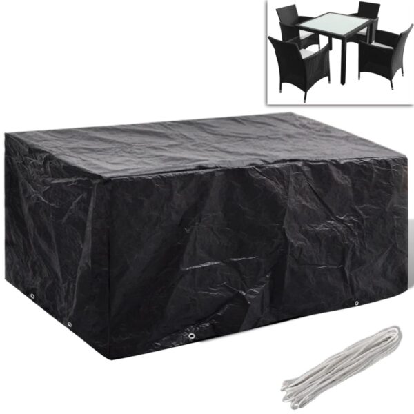 Water Resistant UV Protected Garden Rattan Furniture Cover with Tie Rope