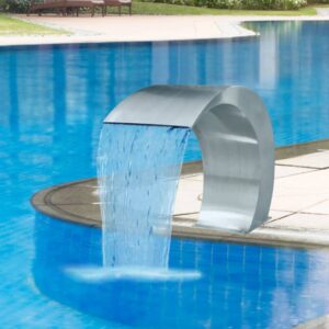 Stainless Steel Garden Waterfall Fountain Cascade Feature for Pool Pond Decor