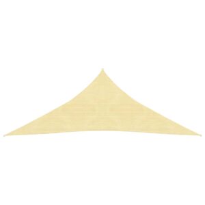 Sunshade Sail HDPE Triangular 3.6x3.6x3.6 m Beige