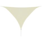 Sunshade Sail HDPE Triangular 3.6x3.6x3.6 m Cream