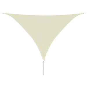 Sunshade Sail HDPE Triangular 3.6x3.6x3.6 m Cream