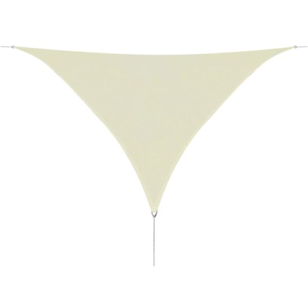 Sunshade Sail HDPE Triangular 3.6x3.6x3.6 m Cream