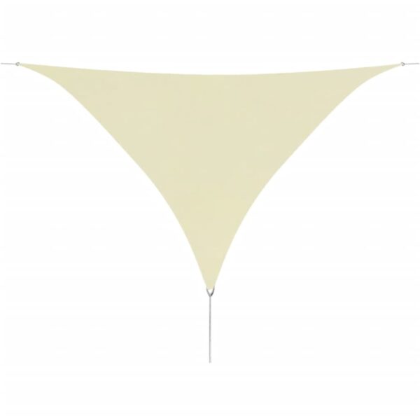 Sunshade Sail Oxford Fabric Triangular 5x5x5 m Cream