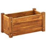 Acacia Wood Garden Raised Bed Planter Box for Vegetables Flowers Herbs Patio