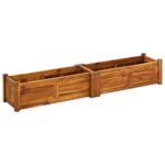 Acacia Wood Garden Raised Bed Planter for Vegetables Flowers Herbs Outdoor