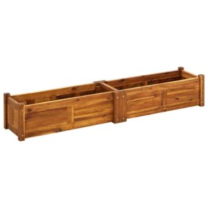 Acacia Wood Garden Raised Bed Planter for Vegetables Flowers Herbs Outdoor